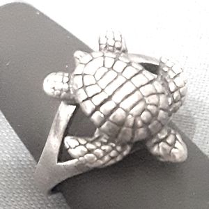 Sea Turtle Sterling Silver Ring